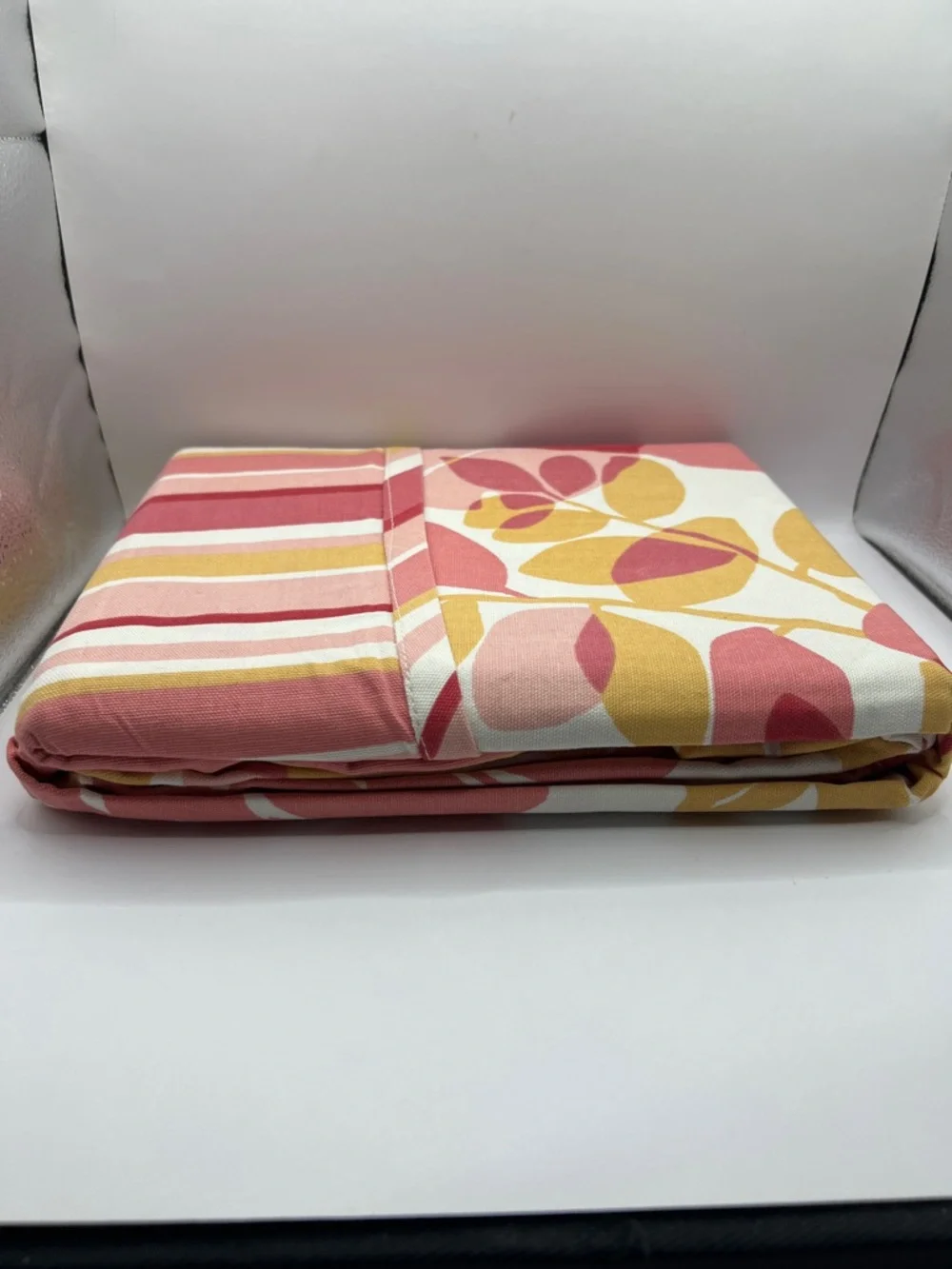 Vintage Shower Curtain Newport Layton Fusion Boho Stripes Leaves 72” x 72”